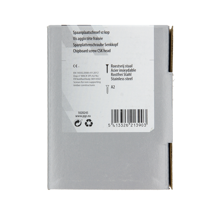 Load image into Gallery viewer, Mack 1020245 - spaanplaatschroef vz kop inox a2 100 st 5,0 x 50 mm | 2 stuks
