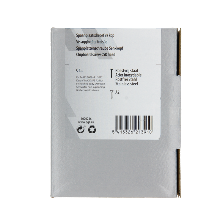 Load image into Gallery viewer, Mack 1020246 - spaanplaatschroef vz kop inox a2 100 st 5,0 x 60 mm | 2 stuks
