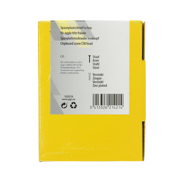 Load image into Gallery viewer, Mack 1020258 - spaanplaatschroef vz kop gvz 500 st 4,0 x 20 mm | 5 stuks

