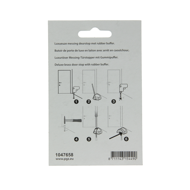 Load image into Gallery viewer, Mack 1047658 - deurstop halvemaan messing ø 44 mm 1 st pc | 6 stuks
