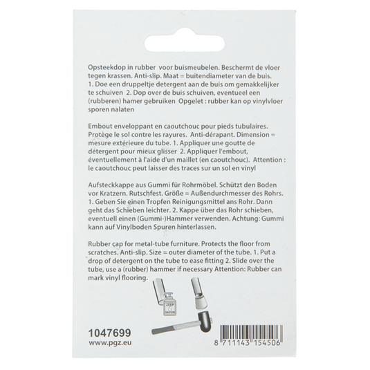 Mack 1047699 - opsteekdop rubber zwart ø 22 mm 4 st pcs | 6 stuks