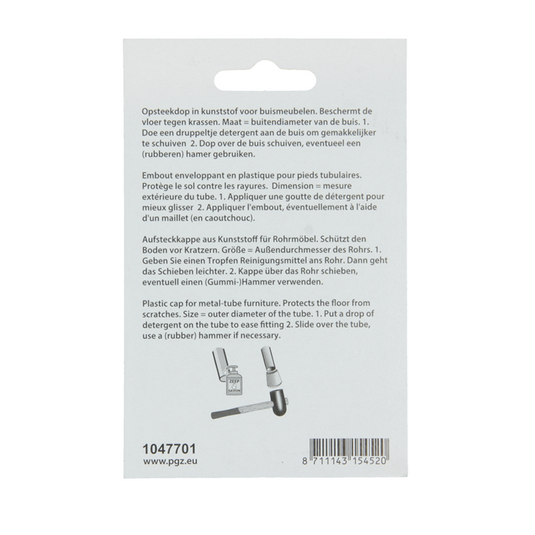 Mack 1047701 - opsteekdop kunststof zwart ø 22 mm 4 st pcs | 6 stuks