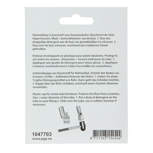 Mack 1047703 - opsteekdop kunststof zwart ø 19 mm 4 st pcs | 6 stuks