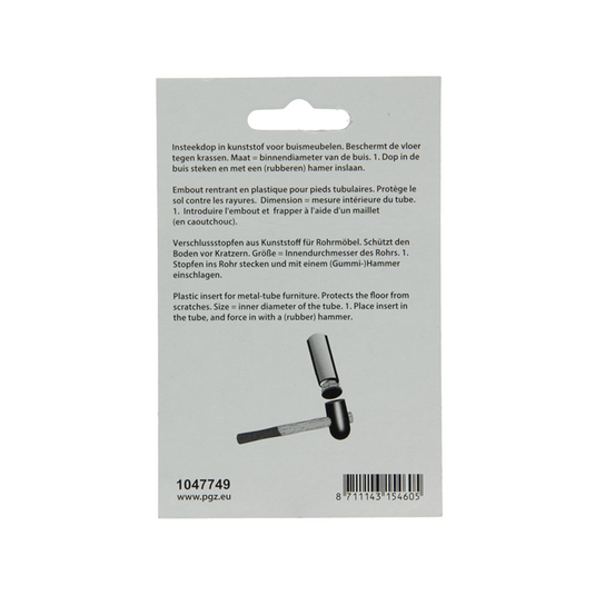 Mack 1047749 - insteekdop kunstsstof zwart 30 x 30 mm 4 st pcs | 6 stuks