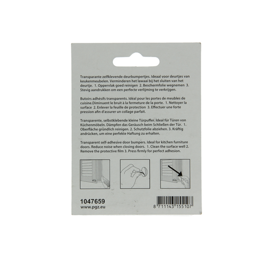 Mack 1047659 - geluidsdemper zelfklevend transparant ø 13 mm 12 st pcs | 12 stuks