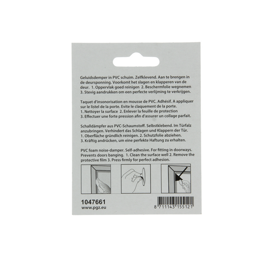 Mack 1047661 - geluidsdemper zelfklevend wit 16 + 22 x 7 mm 24 st pcs | 12 stuks