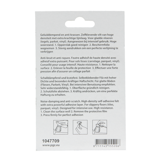 Mack 1047709 - viltpastille zelfklevend wit 70 x 95 mm 1 st pc | 12 stuks