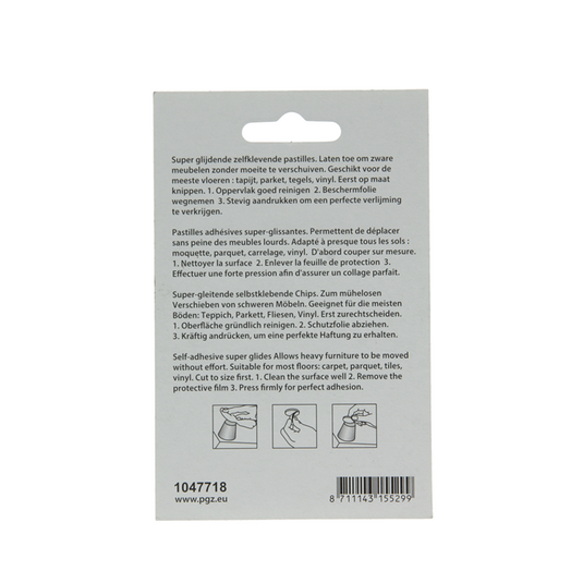 Mack 1047718 - super glijpastille zelfklevendgrijs 16 x 75 mm 4 st pcs | 12 stuks