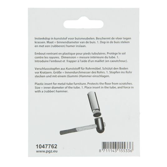 Mack 1047762 - insteekdop kunstsstof zwart ø 19 mm 4 st pcs | 6 stuks