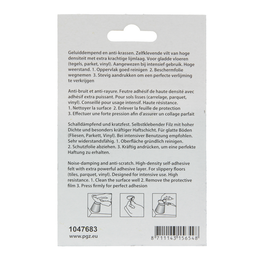 Mack 1047683 - super-vilt zelfklevend beige ø 28 mm 8 st pcs | 12 stuks