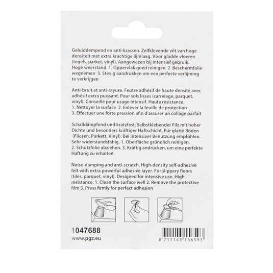 Mack 1047688 - super-vilt zelfklevend beige 25 x 25 mm 12 st pcs | 12 stuks