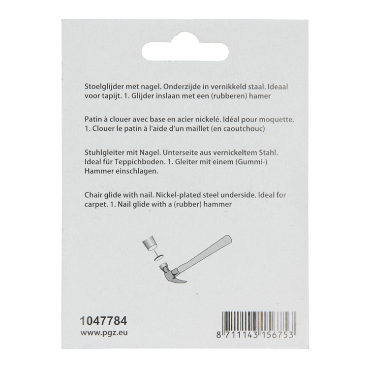 Load image into Gallery viewer, Mack 1047784 - stoelglijder nagel metaal chroom ø 18 mm 8 st pcs | 6 stuks
