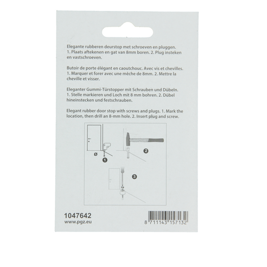 Mack 1047642 - deurstop rubber + plug grijs ø 30 mm 2 st pcs | 6 stuks