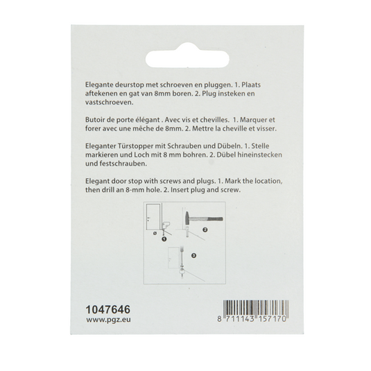 Mack 1047646 - deurstop met rubber verchroomd ø 30 mm 1 st pc | 6 stuks