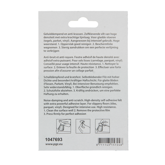 Mack 1047693 - viltpastille zelfklevend bruin 70 x 95 mm 1 st pc | 12 stuks