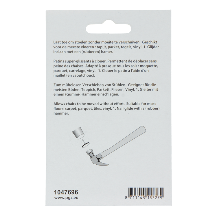 Load image into Gallery viewer, Mack 1047696 - super-glijder met nagel grijs ø 22 mm 4 st pcs | 6 stuks
