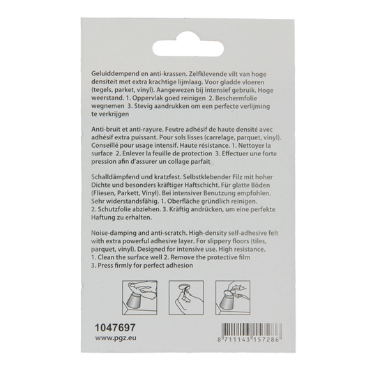 Mack 1047697 - viltpastille zelfklevend wit ø 22 mm 12 st pcs | 12 stuks