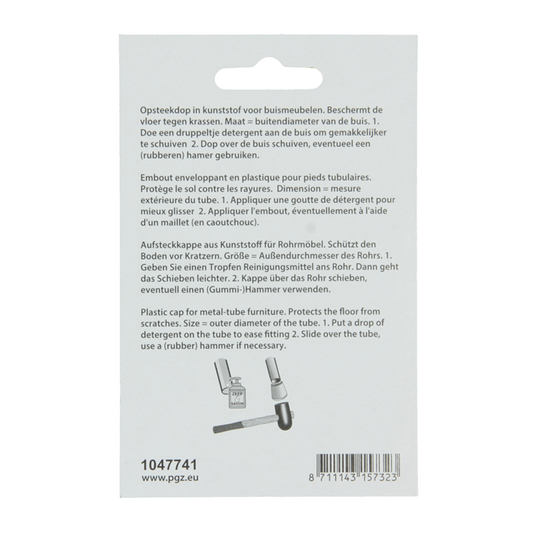 Mack 1047741 - opsteekdop kunststof zwart ø 25 mm 4 st pcs | 6 stuks