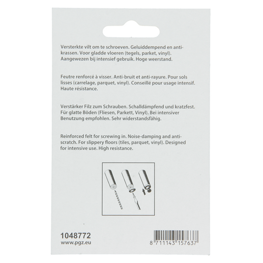 Mack 1048772 - versterkte vilt + schroef bruin ø 50 mm 4 st pcs | 6 stuks