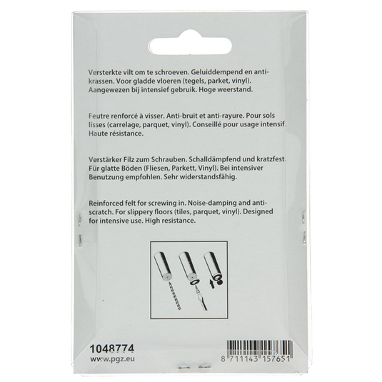 Mack 1048774 - versterkte vilt + schroef bruin ø 70 mm 4 st pcs | 6 stuks