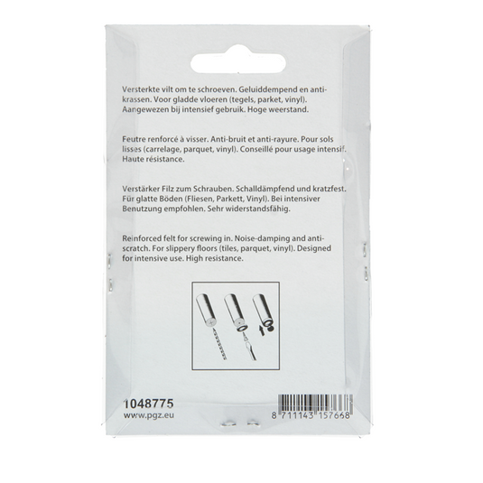 Mack 1048775 - versterkte vilt + schroef bruin ø 60 mm 4 st pcs | 6 stuks