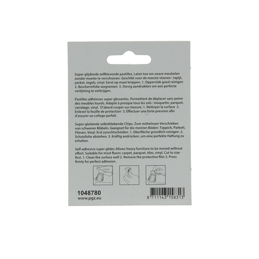 Mack 1048780 - super glijpastille zelfklevendbruin ø 30 mm 4 st pcs | 12 stuks