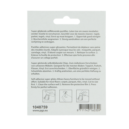 Mack 1048759 - super glijpastille zelfklevendbruin ø 25 mm 4 st pcs | 12 stuks