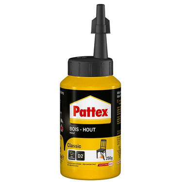 Pattex houtlijm classic 250 g | houtlijm voor universeel verbruik | lijm geschikt voor alle soorten hout.