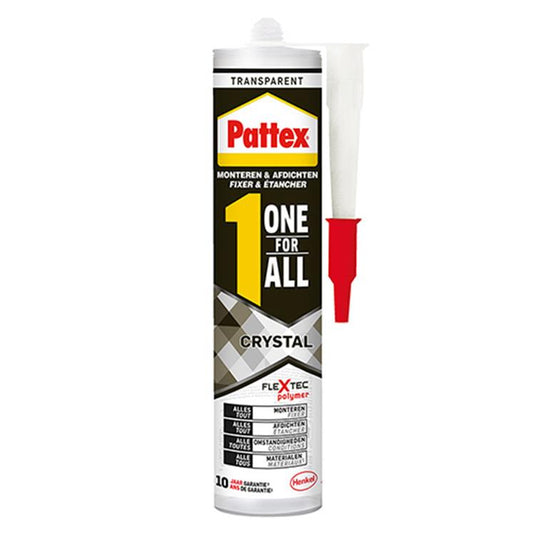 Pattex 1049983 - one for all crystal 290g | 12 stuks