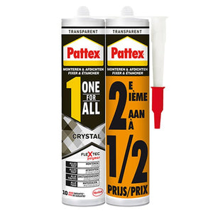 Pattex 1051024 - duo one for all crystal | 6 stuks