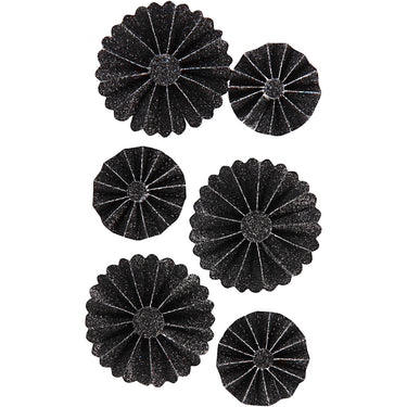 Http: www.cchobby.nl rosettes-d-35-50-mm-zwart-glitter-6-stuk-1-doos