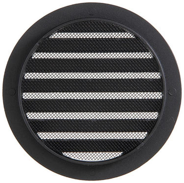 Renson 1061635 - inbouw rond schoepenr met gaas434r dia 160 ral 9005 zwart | 10 stuks