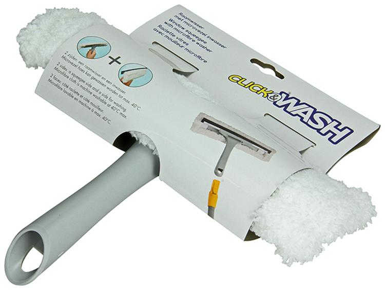 Load image into Gallery viewer, 1056847 - click wash raamwisser met microvezel inwasser | 3 stuks
