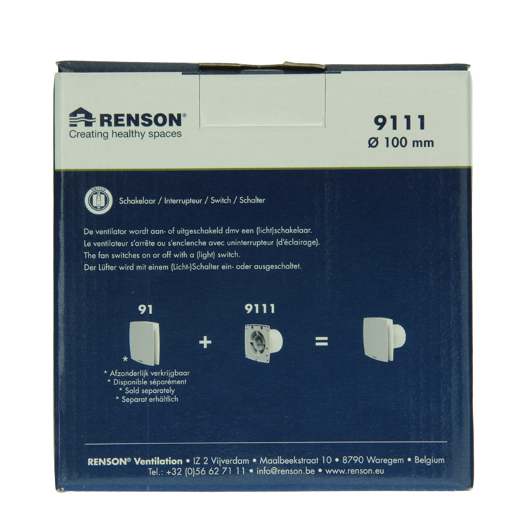 Load image into Gallery viewer, Renson 1069250 - mech. ventilator standaard 9111 (dia 100) | 2 stuks
