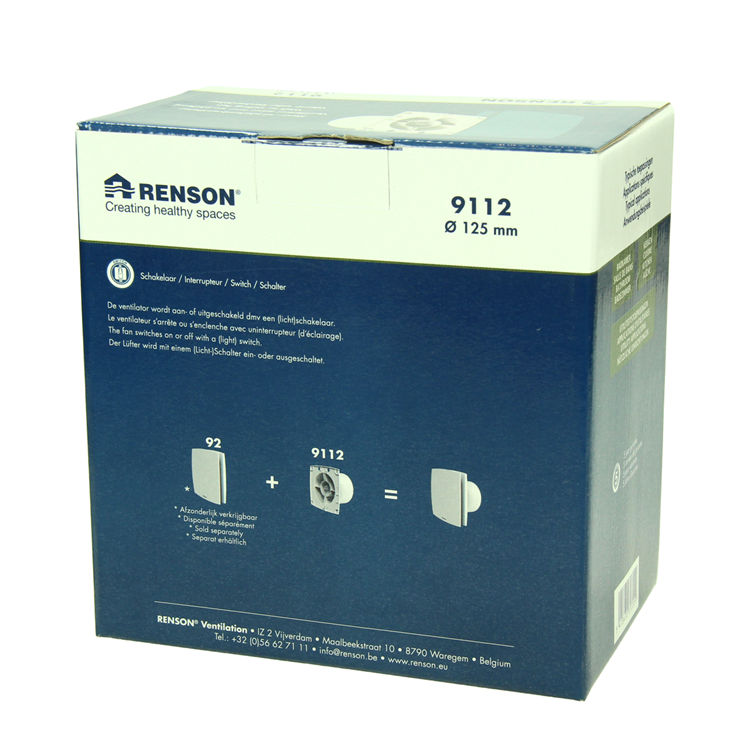 Load image into Gallery viewer, Renson 1069253 - mech. ventilator standaard 9112 (dia 125) | 2 stuks

