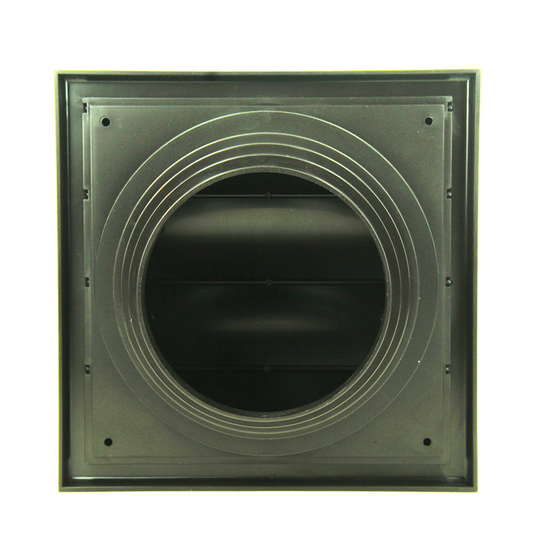 Renson 1069268 - dampkaprooster 4 klep pvc 742 (100-130) str 9005 (zwart) | 2 stuks