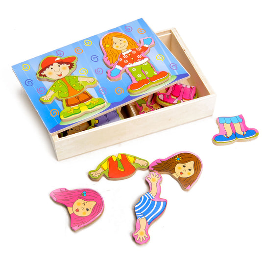 Playwood aankleedpuzzel jongen en meisje