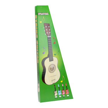 Playwood kindergitaar - roze houten speelgoedinstrument met 6 snaren