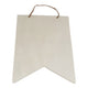 Playwood houten vlag rechthoek met hanger, 25,3x20,3cm
