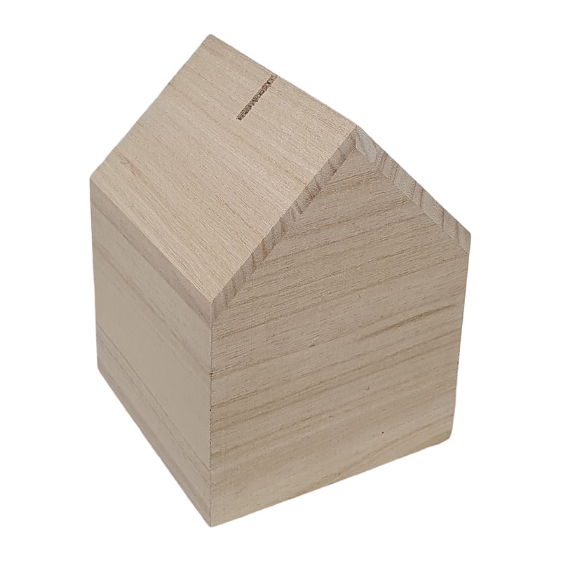 Load image into Gallery viewer, Creativ company spaarpot huis paulownia hout
