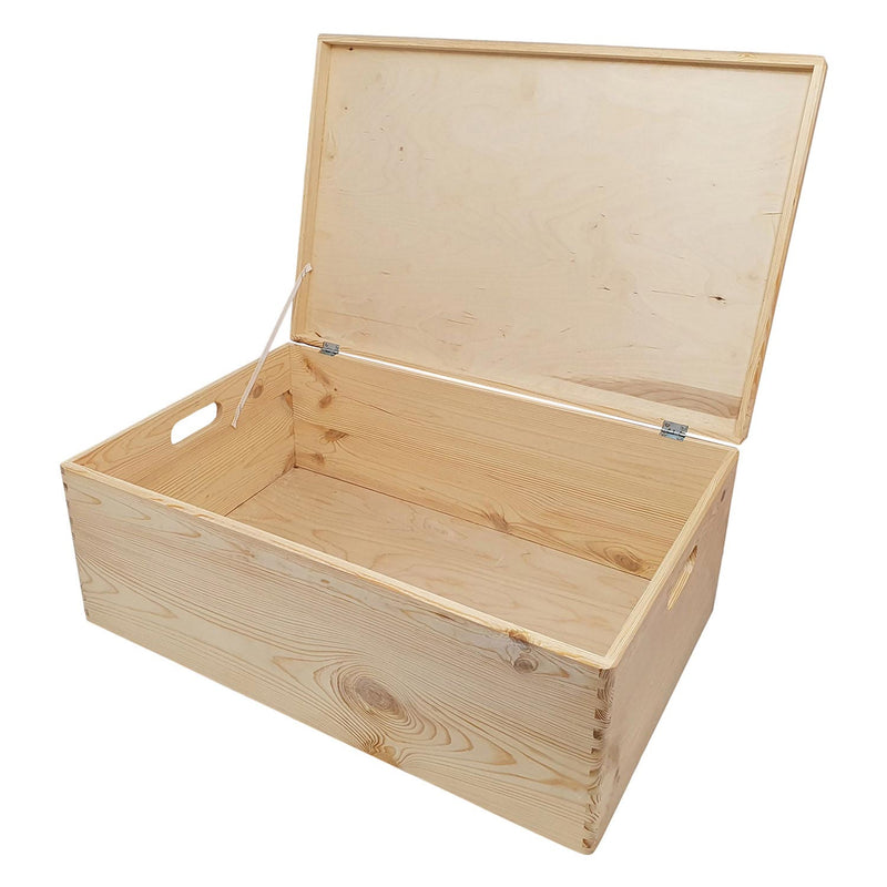 Load image into Gallery viewer, Small foot playwood houten opbergkist met klepdeksel
