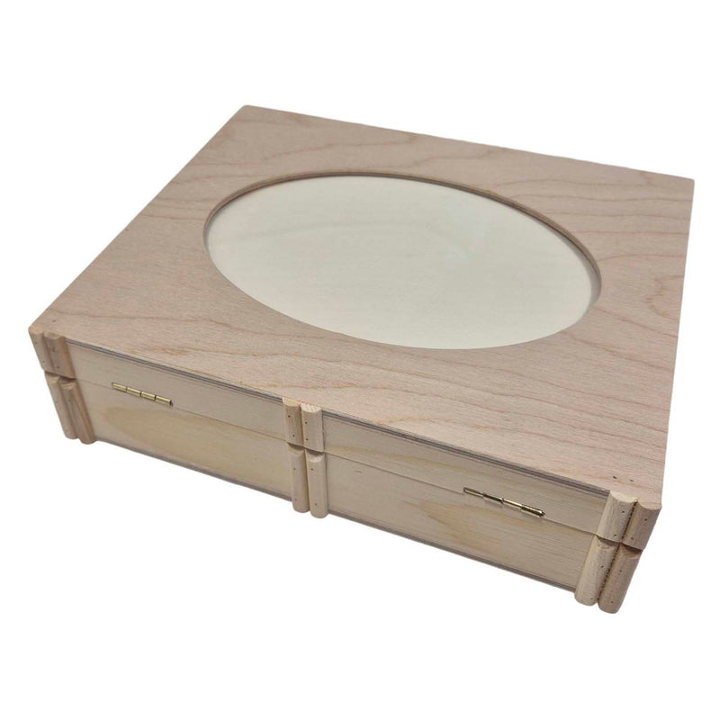 Load image into Gallery viewer, Playwood houten kist boekvorm met fotolijst
