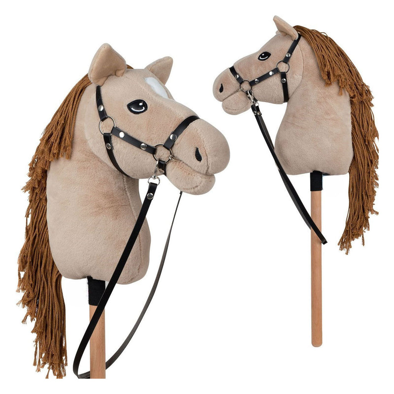 Load image into Gallery viewer, Playwood stokpaard met halster voor hobby horsing
