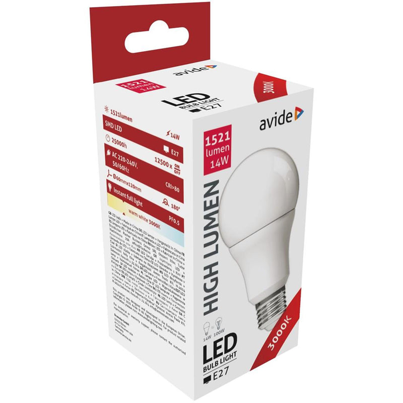 Load image into Gallery viewer, Avide led globe lamp 14w, e27 fitting 3000 kelvin warmwit 1521 lumen
