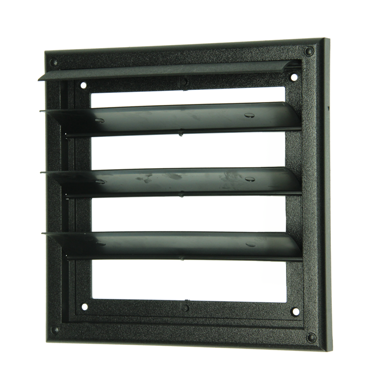 Load image into Gallery viewer, Renson 1069266 - opbouw dampkaprooster pvc 733 (187x187) str 9005 (zwart) | 2 stuks
