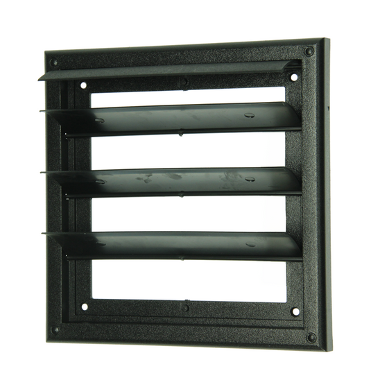Renson 1069266 - opbouw dampkaprooster pvc 733 (187x187) str 9005 (zwart) | 2 stuks