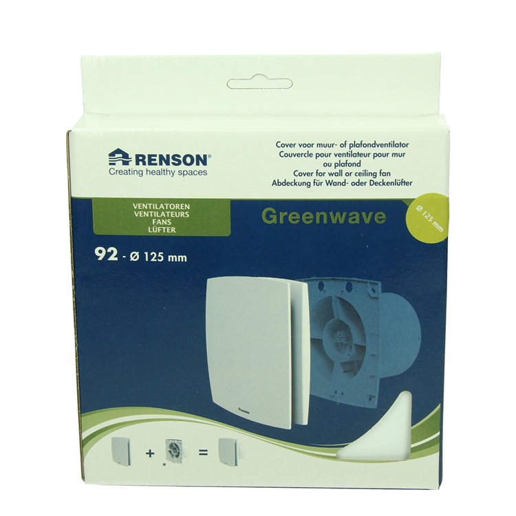 Load image into Gallery viewer, Renson 1069259 - mechanische ventilator cover (9x12-dia 125) 92w (wit) | 2 stuks
