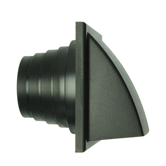 Renson 1069267 - dampkaprooster 1 klep pvc 741 (100-130) str 9005 (zwart) | 2 stuks
