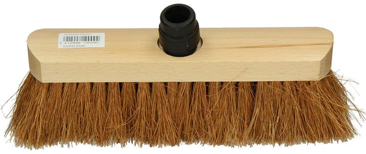 Afbeelding laden in galerijviewer, 1009167 - cocosbezem rond hout gelakt 30cm + st eb zwart | 5 stuks
