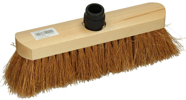Afbeelding laden in galerijviewer, 1009167 - cocosbezem rond hout gelakt 30cm + st eb zwart | 5 stuks
